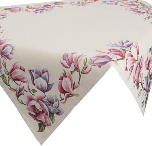 Eurofirany Serweta gobelinowa w kwiaty NATURE 100X100 naturalna 1