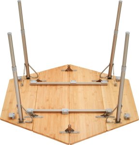 King Camp Sześciokątny Stolik Kempingowy KING CAMP Bamboo 5