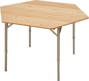 King Camp Sześciokątny Stolik Kempingowy KING CAMP Bamboo 9