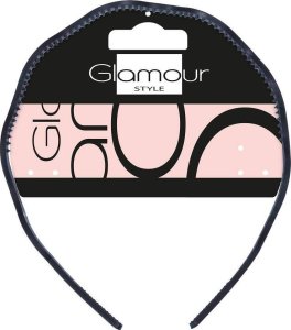 Glamour Basic opaska do włosów falowana Czarna 1