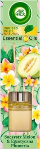 Dyfuzor zapachowy Air Wick Air Wick Essential Oils pachnące patyczki zapachowe Soczysty Melon i Egzotyczna Plumeria 40ml 1