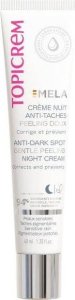 Topicrem Topicrem Mela Anti-Dark Spot Gentle Peeling Night Cream peelingujący krem na noc przeciw przebarwieniom 40ml 1