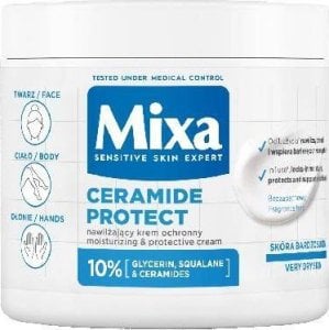 Mixa Ceramide Protect nawilżający krem ochronny do twarzy dłoni i ciała 400ml 1