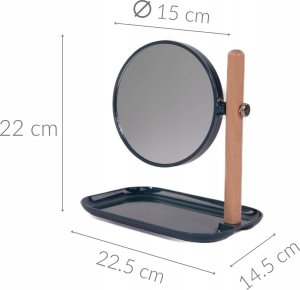 Eleganza Lusterko kosmetyczne z metalową tacą 3