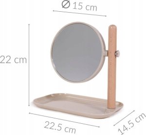 Eleganza Lusterko kosmetyczne z metalową tacą 4