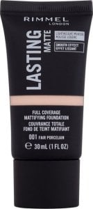 Rimmel London Rimmel London, Lasting Matte, Full Cover, Liquid Foundation, 001, Fair Porcelain, 30 ml For Women 1