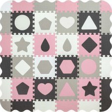 Milly Mally Mata piankowa puzzle Jolly 4x4 Shapes - Pink Grey 1