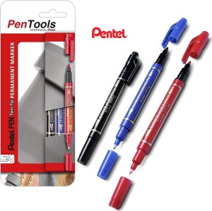 Pentel Markery permanentne Pentel Pen N75W 3 kolory 1