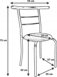 kontrast Zestaw mebli do domu kuchni jadalni salonu dwa krzesła + stół składany 12