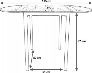 kontrast Zestaw mebli do domu kuchni jadalni salonu dwa krzesła + stół składany 13