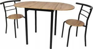 kontrast Zestaw mebli do domu kuchni jadalni salonu dwa krzesła + stół składany 2