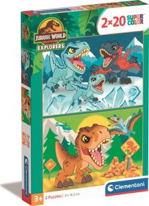 Clementoni Clementoni Puzzle 2x20el SuperColor Jurassic World 24810 1