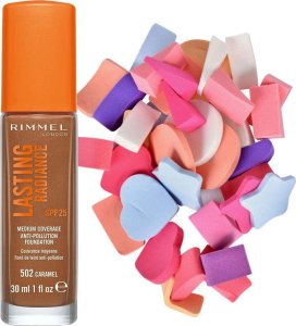 Rimmel London Rimmel London, Lasting Radiance, Natural Medium Coverage, Liquid Foundation, 502, Caramel, SPF 25, 30 ml For Women 1