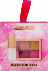 Makeup Revolution Mini Soft Glam Heroes Set Makeup Revolution: Reloaded, Eyeshadow Palette, HeartBreaker, 6 Shades, 4.2 g *Miniature + Pout Bom, Vegan, Lip Gloss, Glaze, 4 ml For Women 3
