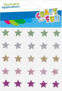 Craft with Fun OZDOBA DEK KRYSZT SPRZYL GWIAZDKI 25SZT CF12/288 3