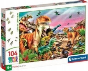 Clementoni Clementoni Puzzle 104el Super Kraina Dinozaurów 25768 1