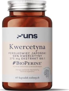 UNS UNS Kwercetyna Perełkowiec Japoński 98% Kwercetyny 375mg Ekstrakt 98:1 60vegcaps 1