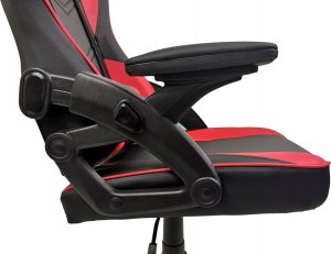 Krzesło biurowe kontrast Fotel gamingowy biurowy obrotowy czarno-czerwony 7