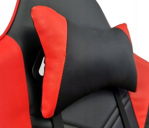 Krzesło biurowe kontrast Fotel gamingowy biurowy obrotowy czarno-czerwony 8
