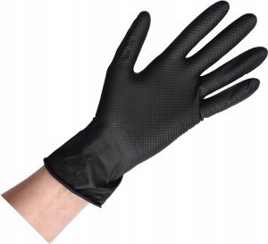 Zarys Zarys Gripzzly - Rękawiczki diagnostyczne, nitrylowe, bezpudrowe, czarne - L 14