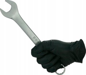 Zarys Zarys Gripzzly - Rękawiczki diagnostyczne, nitrylowe, bezpudrowe, czarne - L 22