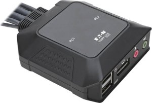 Przełącznik Eaton Eaton Tripp Lite series 2-Port DisplayPort 1.1/USB KVM Switch with Audio/Video, Built-In Cables, USB Peripheral Sharing - KVM-/Audio-/USB-Switch - 2 x KVM/Audio/USB - 1 lokaler Benutzer - Desktop 4