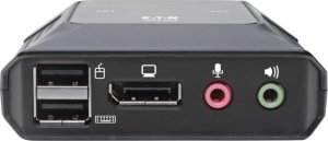Przełącznik Eaton Eaton Tripp Lite series 2-Port DisplayPort 1.1/USB KVM Switch with Audio/Video, Built-In Cables, USB Peripheral Sharing - KVM-/Audio-/USB-Switch - 2 x KVM/Audio/USB - 1 lokaler Benutzer - Desktop 5