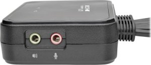 Przełącznik Eaton Eaton Tripp Lite series 2-Port USB/HD Cable KVM Switch with Audio/Video, Cables and USB Peripheral Sharing - KVM-/Audio-/USB-Switch - 2 x KVM/Audio/USB - 1 lokaler Benutzer - Desktop 2