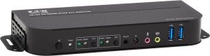 Przełącznik Eaton Eaton Tripp Lite series HDMI KVM, 2-Port 4K 60Hz 4:4:4, HDR, HDCP 2.2 Support, IR Remote and USB Cables - KVM-/Audio-/USB-Switch - 2 x KVM/Audio/USB - 1 lokaler Benutzer - Desktop 1