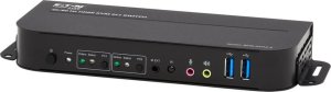 Przełącznik Eaton Eaton Tripp Lite series HDMI KVM, 2-Port 4K 60Hz 4:4:4, HDR, HDCP 2.2 Support, IR Remote and USB Cables - KVM-/Audio-/USB-Switch - 2 x KVM/Audio/USB - 1 lokaler Benutzer - Desktop 4