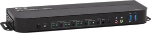 Przełącznik Eaton Eaton Tripp Lite series HDMI USB KVM Switch 4-Port 4K 60Hz HDR HDCP 2.2 IR USB Sharing - KVM-/Audio-/USB-Switch - 4 x KVM/Audio/USB - 1 lokaler Benutzer - Desktop 1