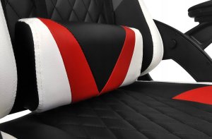 Fotel kontrast Fotel gamingowy obrotowy regulacja krzesło dla gracza KG106 czarny+czerwony+biały 11