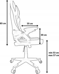 Fotel kontrast Fotel gamingowy obrotowy regulacja krzesło dla gracza KG106 czarny+czerwony+biały 7