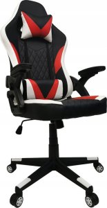 Fotel kontrast Fotel gamingowy obrotowy regulacja krzesło dla gracza KG106 czarny+czerwony+biały 10