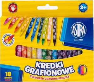 Astra Kredki grafionowe okrągłe ASTRA 18 kolorów - 7/85 mm 316023901 1