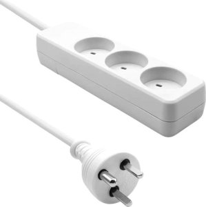 Kabel zasilający MicroConnect Microconnect MC-GRU0330DK rozgałęziacz 3 m 3 x gniazdo sieciowe Wewnętrzna Biały 1