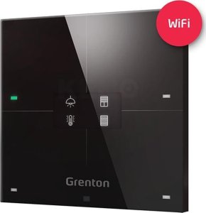 Grenton Grenton Smart panel/ 4 pola dotykowe/ wyświetlacz OLED/ Wi-Fi/ czarny szklany front 1