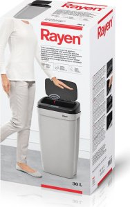 Rayen Rayen Kosz na śmieci z czujnikiem otwierania 30 l szary+czarny 3