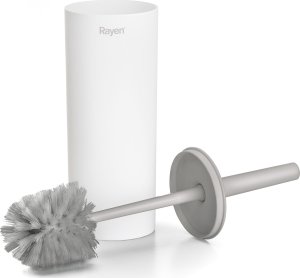 Rayen Rayen Szczotka do wc z wysokim pojemnikiem i pokrywką biała+szara 3