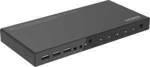 System przekazu sygnału AV MicroConnect Microconnect MC-HDMIKVM0401-4K przełącznik KVM Czarny 1