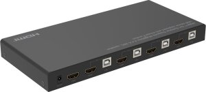 System przekazu sygnału AV MicroConnect Microconnect MC-HDMIKVM0401-4K przełącznik KVM Czarny 5