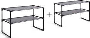 Rayen Rayen Dwupoziomowy stojak półka na buty 38 x 59 cm szara 5