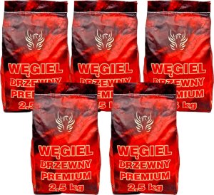 Feniks 5x Węgiel drzewny do grilla 2,5kg 2