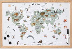 Zeller Tablica magnetyczna, mapa świata, 60 x 40 cm 4