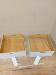 Zeller Storage Box, bambusowe, białe 2