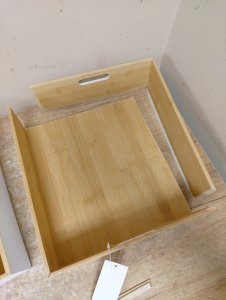 Zeller Storage Box, bambusowe, białe 3