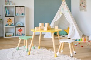 Zeller Zestaw mebli dla dzieci z MDF i sosny, stolik + 2 krzesła 5