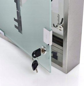 Zeller Skrzynka na klucze ze szklanymi drzwiczkami, 30 x 30 x 6 cm 2