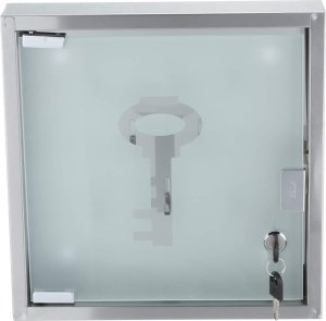 Zeller Skrzynka na klucze ze szklanymi drzwiczkami, 30 x 30 x 6 cm 3