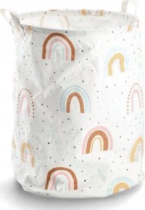 Zeller Laundry hamper "Rainbow", canvas Ø38x48 1